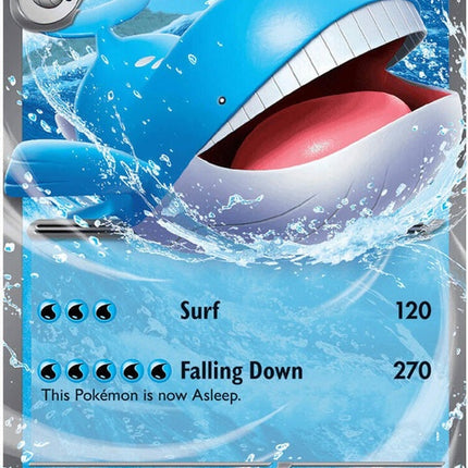 Pokémon Wailord EX single card in Pitch Black design, featuring Wailord artwork from the Pokémon trading card game.