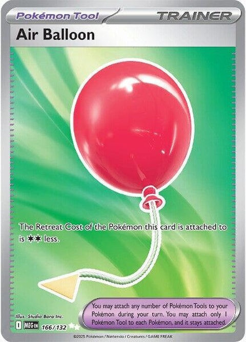 Pokémon Mega Evolution Air Balloon item, used for battling, shown with bright colors and the iconic balloon design.