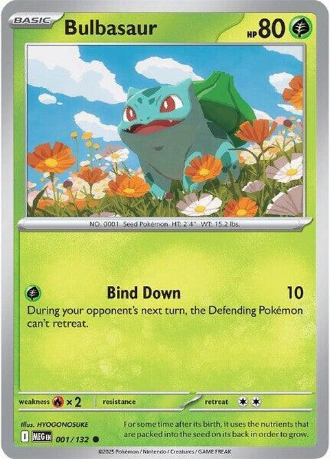 Mega Evolution Bulbasaur Pokémon toy figure, showcasing its detailed design and vibrant colors, from the Mega Evolution series.