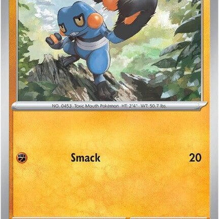 Mega Evolution Croagunk Pokémon card featuring Mega Croagunk with vibrant artwork and detailed design.