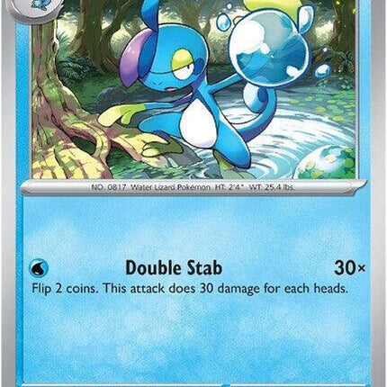 Pokémon Mega Evolution Drizzile card from the Singles collection, featuring detailed artwork of the Water-type Pokémon.