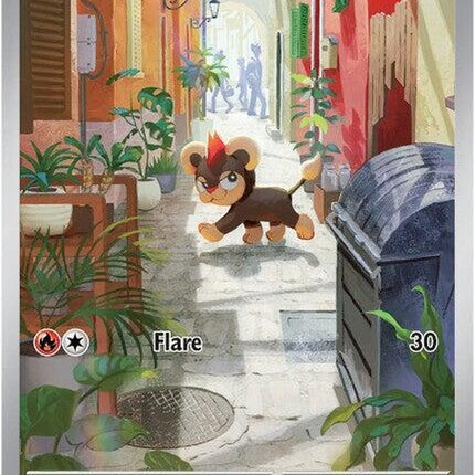 Mega Evolution Litleo Pokémon card, showcasing its fierce design and vibrant colors from the Mega Evolution series.
