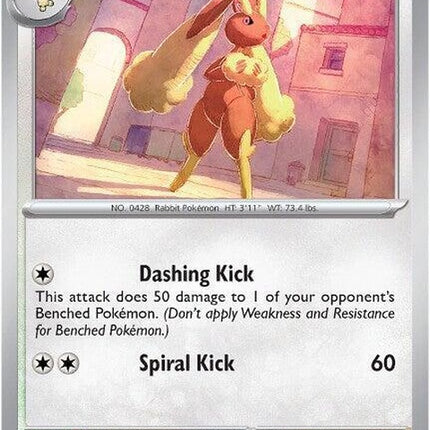 Mega Evolution Lopunny Pokémon card, featuring the Pokémon in its Mega form with vibrant artwork and details.