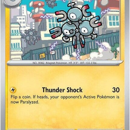 Mega Evolution Magneton Pokémon card, featuring a shiny metallic design and vibrant Pokémon artwork.