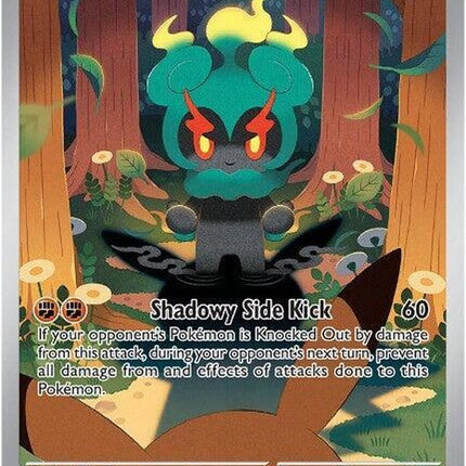 Pokémon Mega Evolution Marshadow single card featuring vibrant artwork from the Pokémon brand.