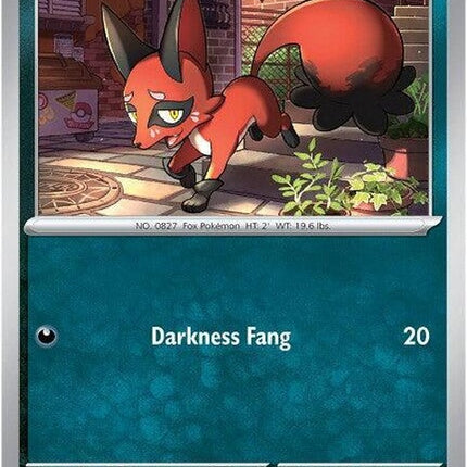 Pokémon Mega Evolution Nickit card, showcasing the fox-like Pokémon with vibrant artwork and detailed design.