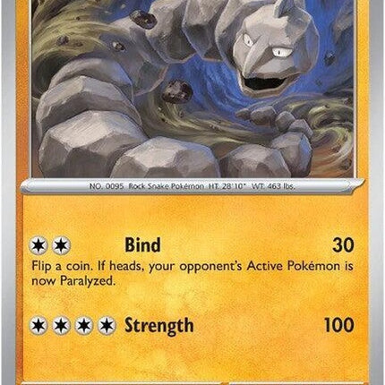 Mega Evolution Onix Pokémon card, featuring Onix in its Mega Evolution form from the Pokémon trading card game.