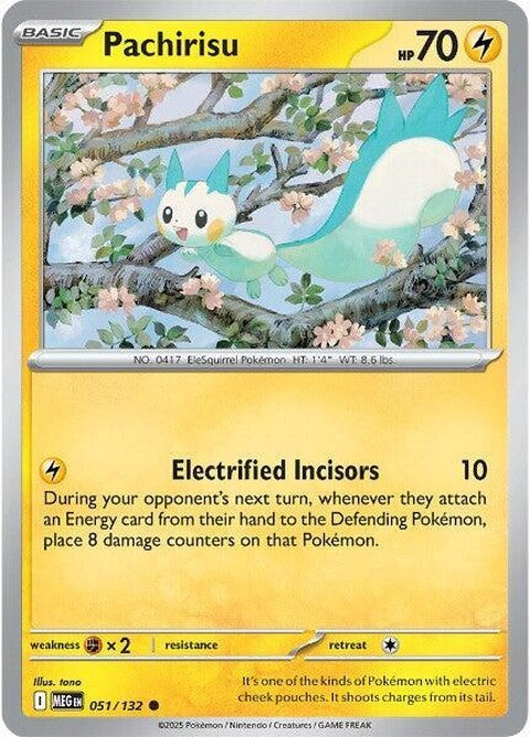 Mega Evolution Pachirisu Pokémon figure, showcasing its dynamic design and vibrant colors from the Mega Evolution series.