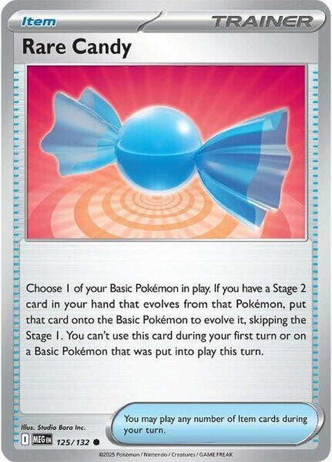 Pokémon Mega Evolution Rare Candy, a single game item for boosting Pokémon evolution, shown in its packaging.