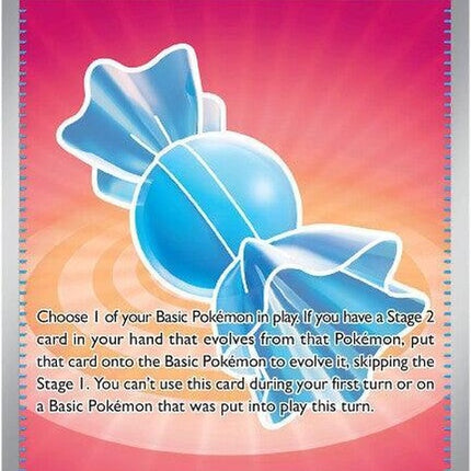 Pokémon Mega Evolution Rare Candy 175 for singles, showing a colorful package with a Mega Evolution theme and Pokémon branding.