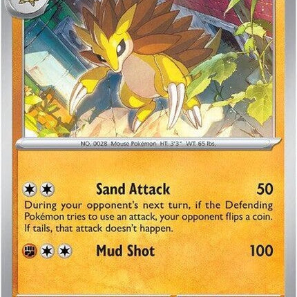 Mega Evolution Sandslash Pokémon trading card featuring Sandslash in its Mega form with detailed artwork and vibrant colors.
