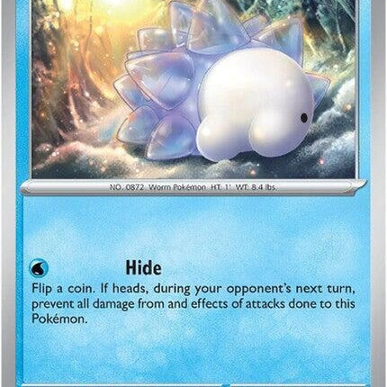Mega Evolution Snom Pokémon figure from the Singles set, showcasing its detailed design and vibrant colors.