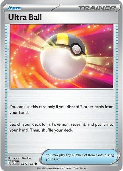 Pokémon Mega Evolution Ultra Ball 131 for singles battles, featuring a sleek design and iconic branding.