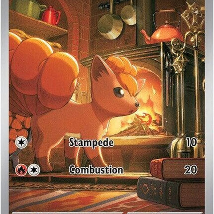 Mega Evolution Vulpix Pokémon card featuring the fiery fox in its enhanced form, with vibrant artwork and detailed design.
