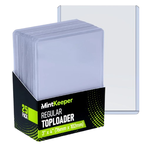 KTM Collectibles MintKeeper 3x4 inch 35pt card top loaders for trading cards, set of 25 transparent protective sleeves