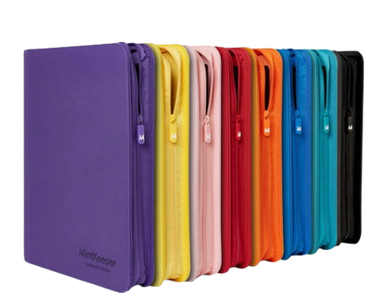 KTM Collectibles MintKeeper Toploader Binder with four clear pockets for storing trading cards or collectibles.
