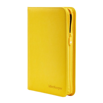 KTM Collectibles MintKeeper Toploader Binder with four clear plastic pockets for storing collectible cards.