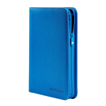 KTM Collectibles MintKeeper Toploader Binder with four transparent pockets for storing collectible cards or trading cards.