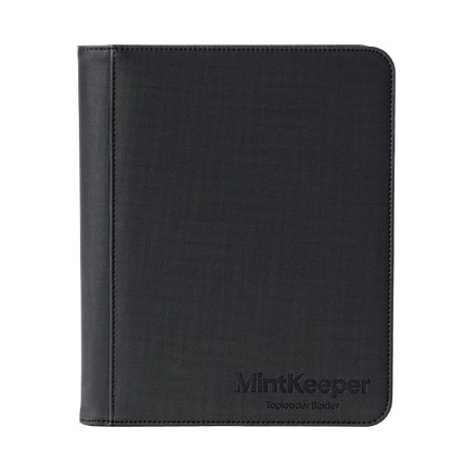 KTM Collectibles MintKeeper Toploader Binder with four clear pockets for storing collectible cards or trading cards