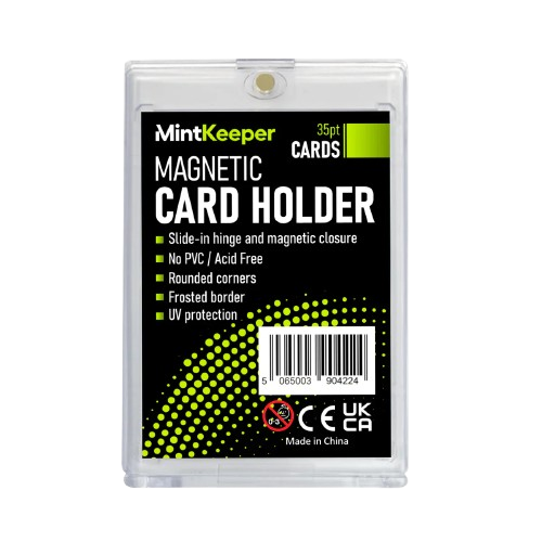 MintKeeper UV Magnetic Card Holder by KTM Collectibles, mint green with magnetic closure, designed for secure card storage.