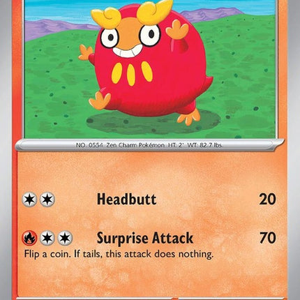 Pokémon Obsidian Flames Darumaka 34 single card featuring Darumaka from the Pokémon trading card game.
