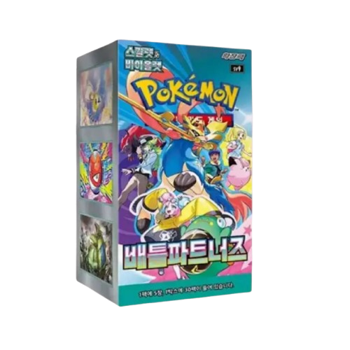 Pokémon trading card game box with colorful artwork on a white background