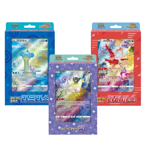 Pokemon Jumbo Card Collection Boxes Lapras, Mew & Latias Bundle - Korean - KTM Collectibles 