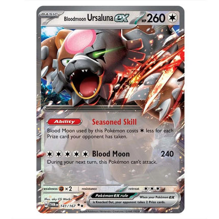 Pokemon - Scarlet & Violet - Twilight Masquerade - Bloodmoon Ursaluna - KTM Collectibles 
