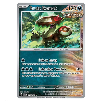 Pokemon - Scarlet & Violet - Twilight Masquerade - Brute Bonnet - 118/ - KTM Collectibles 