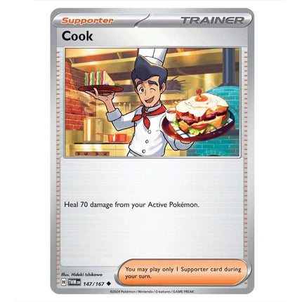 Pokemon - Scarlet & Violet - Twilight Masquerade - Cook - 147/167 - KTM Collectibles 