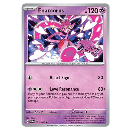 Pokemon - Scarlet & Violet - Twilight Masquerade - Enamorus - 093/167 - KTM Collectibles 