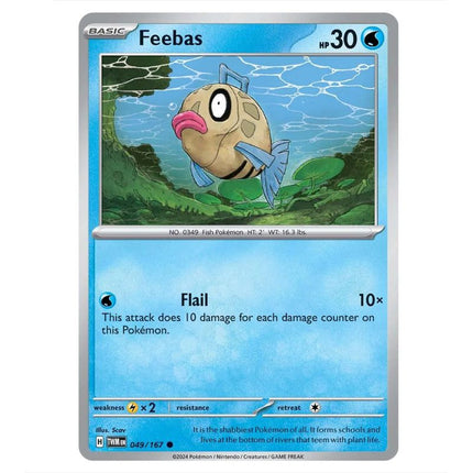 Pokemon - Scarlet & Violet - Twilight Masquerade - Feebas - 049/167 - KTM Collectibles 
