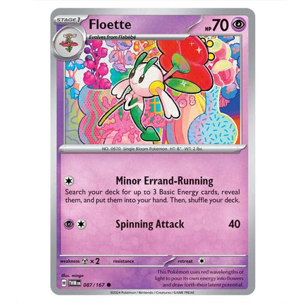 Pokemon - Scarlet & Violet - Twilight Masquerade - Floette - 087/167 - KTM Collectibles 