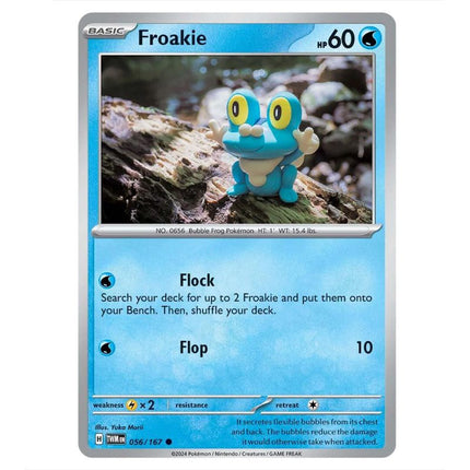 Pokemon - Scarlet & Violet - Twilight Masquerade - Froakie - 056/167 - KTM Collectibles 