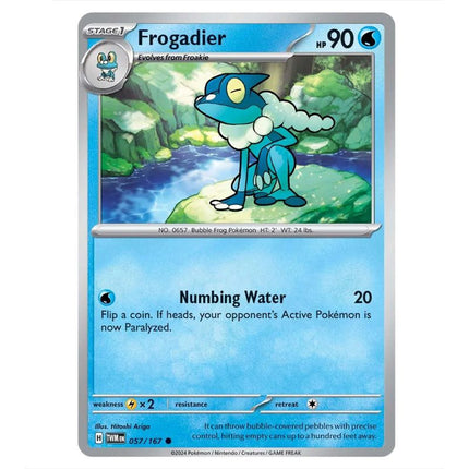 Pokemon - Scarlet & Violet - Twilight Masquerade - Frogadier - 057/167 - KTM Collectibles 