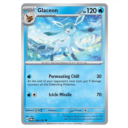 Pokemon - Scarlet & Violet - Twilight Masquerade - Glaceon - 054/167 - KTM Collectibles 