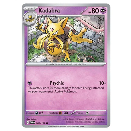 Pokemon - Scarlet & Violet - Twilight Masquerade - Kadabra - 081/167 - KTM Collectibles 