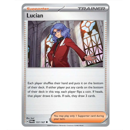 Pokemon - Scarlet & Violet - Twilight Masquerade - Lucian - 157/167 - KTM Collectibles 