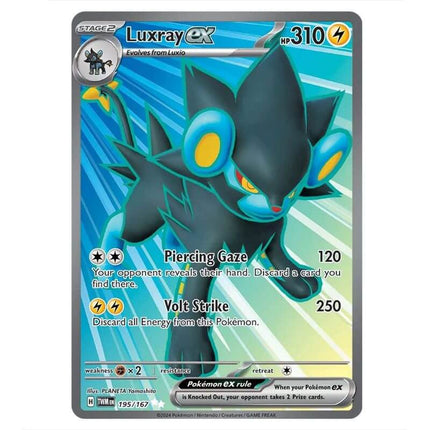 Pokemon - Scarlet & Violet - Twilight Masquerade - Luxray ex - 195/167 - KTM Collectibles 