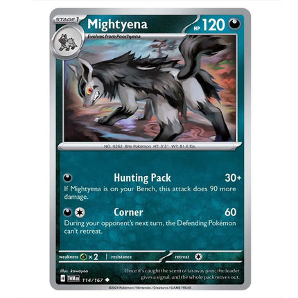 Pokemon - Scarlet & Violet - Twilight Masquerade - Mightyena - 114/167 - KTM Collectibles 