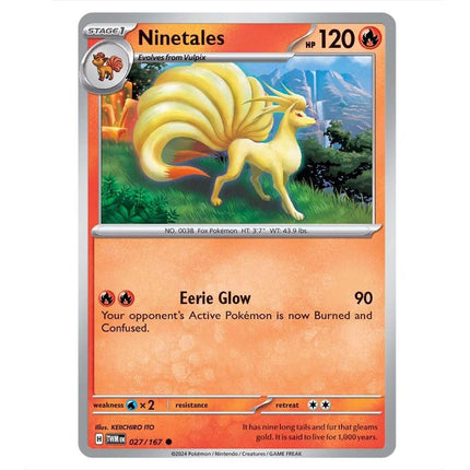 Pokemon - Scarlet & Violet - Twilight Masquerade - Ninetales - 027/167 - KTM Collectibles 