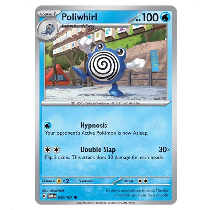 Pokemon - Scarlet & Violet - Twilight Masquerade - Poliwhirl - 042/167 - KTM Collectibles 