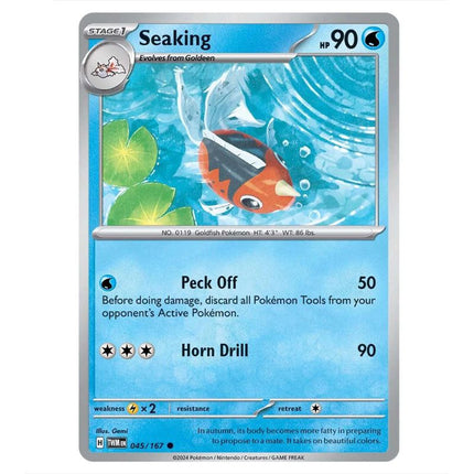 Pokemon - Scarlet & Violet - Twilight Masquerade - Seaking - 045/167 - KTM Collectibles 