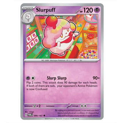 Pokemon - Scarlet & Violet - Twilight Masquerade - Slurpuff - 090/167 - KTM Collectibles 