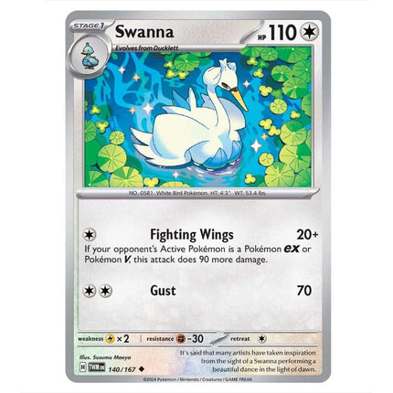 Pokemon - Scarlet & Violet - Twilight Masquerade - Swanna - 140/167 - KTM Collectibles 