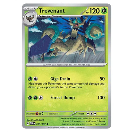 Pokemon - Scarlet & Violet - Twilight Masquerade - Trevenant - 013/167 - KTM Collectibles 
