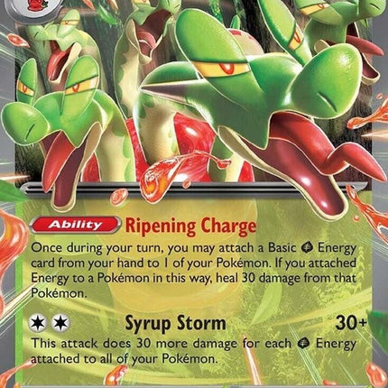 Pokémon Prismatic Evolutions Hydrapple EX single card featuring vibrant artwork of Water type Pokémon Hydrapple EX.