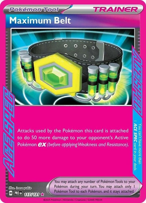 Pokémon Prismatic Evolutions Maximum Belt Singles, vibrant design with Pokémon branding and colorful prismatic patterns.