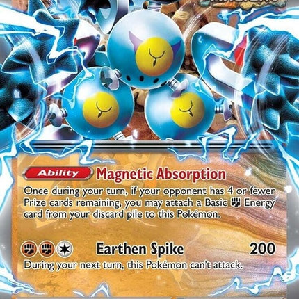 Pokémon Prismatic Evolutions Sandy Shocks EX single card from the Sandy Shocks set, featuring vibrant artwork of the Electric Pokémon.