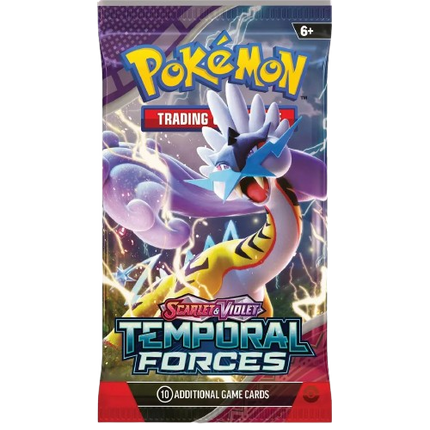 Pokémon Trading Card Game Temporal Forces pack with Pokémon artwork on a white background
